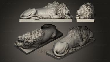 Figurines lions tigers sphinxes (STKL_0087) 3D model for CNC machine